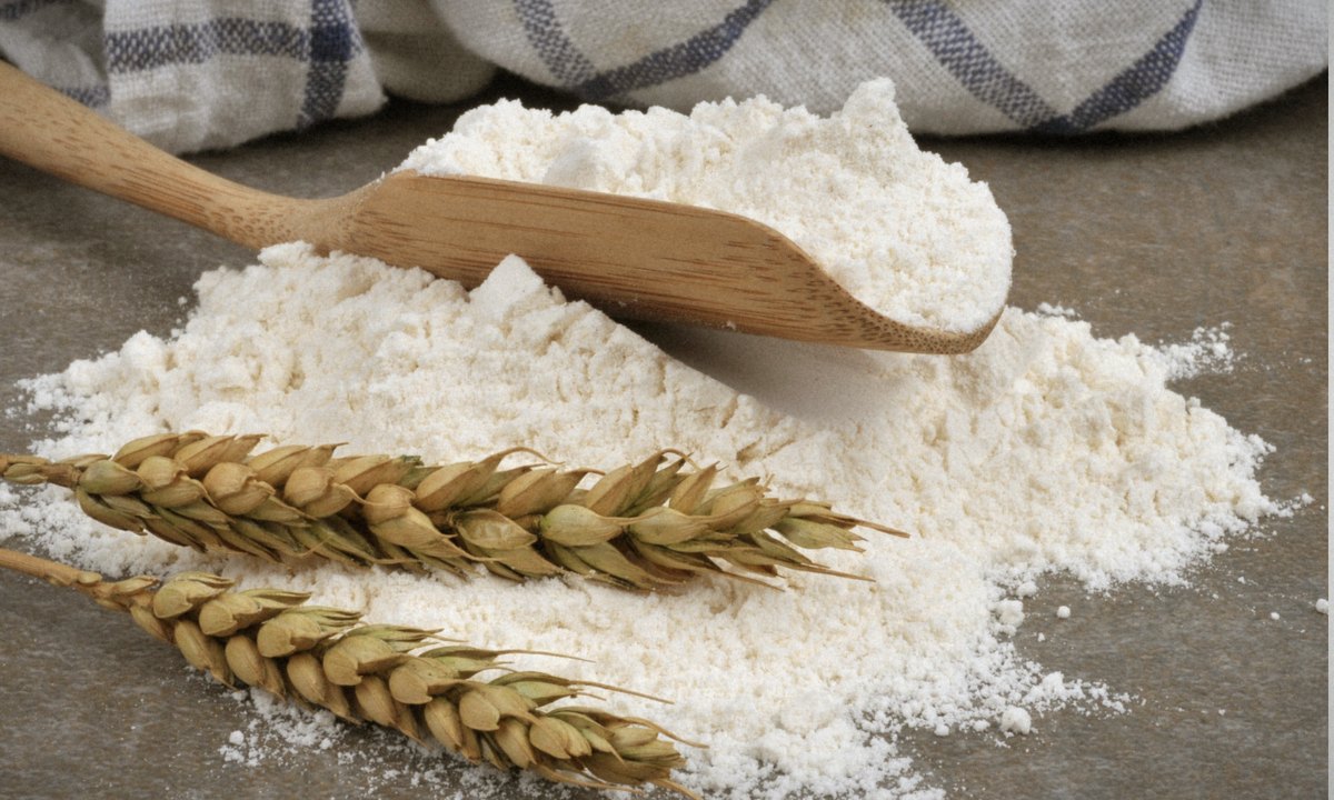 Farine de blé et épis de blé