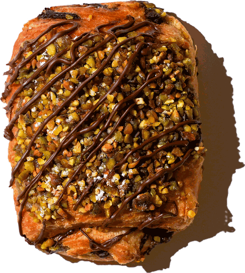 Chocolatine pistaches et chocolat