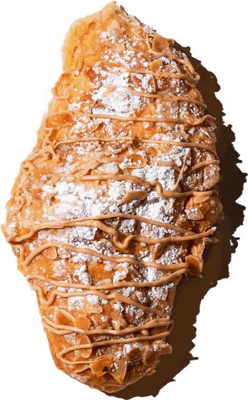 Almond and caramel croissant
